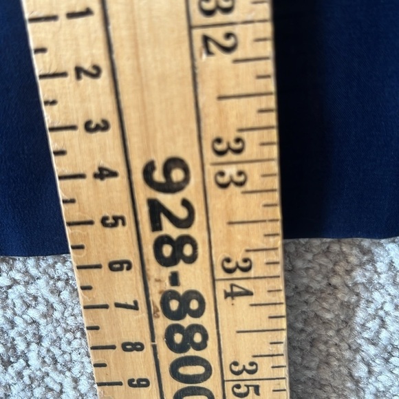 J. Crew Blue and Cream 3/4 Sleeve Silk Dress Size 4 - Picture 8 of 8